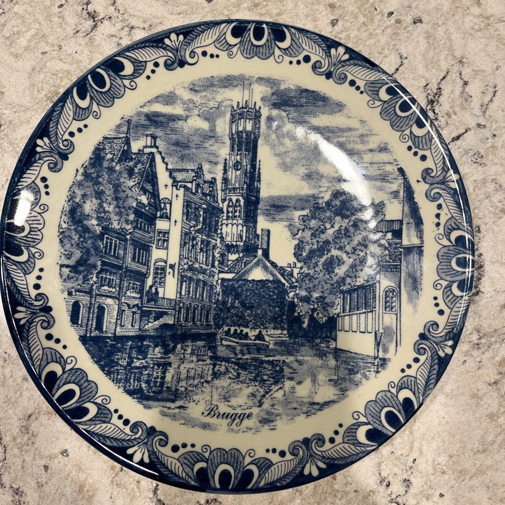 🌻Porcelain Delfts Blauw plate from Belgium